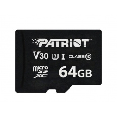 Patriot VX Series 64GB MicroSDXC V30 Class 10 UHS-I U3 4K UHD Memory Card PSF64GVX31MCX