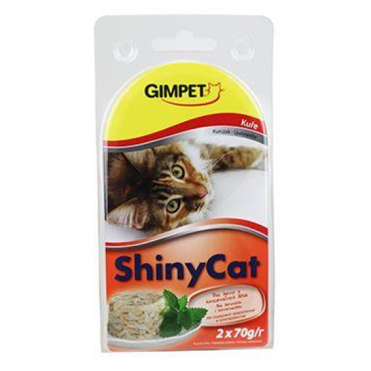 Gimpet ShinyCat konz. kurča 2x70g Gimpet ShinyCat konz. kurča 2x70g