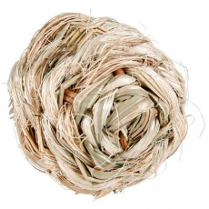 Loptička s rolničkou z trávy 6 cm