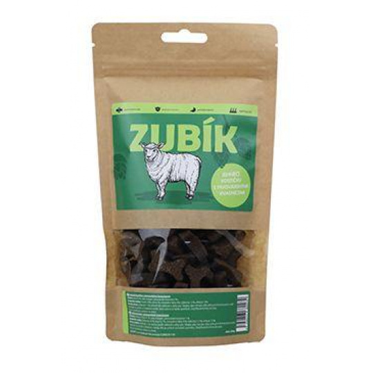 Pochúťka ZUBÍK Jahňacie kostičky s pivov. droždie 200g Pochúťka ZUBÍK Jahňacie kostičky s pivov. droždie 200g