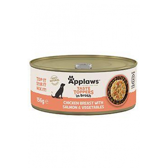 Applaws Dog konz. Toppers Broth kura s lososom 156g Applaws Dog konz. Toppers Broth kura s lososom 156g