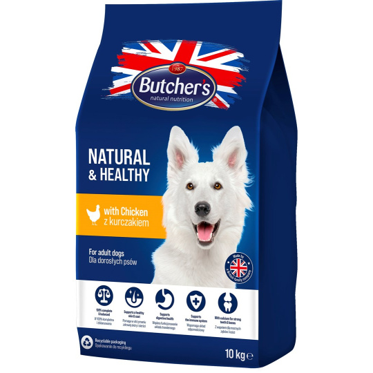 BUTCHER'S Natural&Healthy with chicken - suché krmivo pro psy - 10 kg