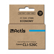 Actis Inkoust KC-526C (náhradní inkoust Canon CLI-526C; standardní; 10 ml; modrý)