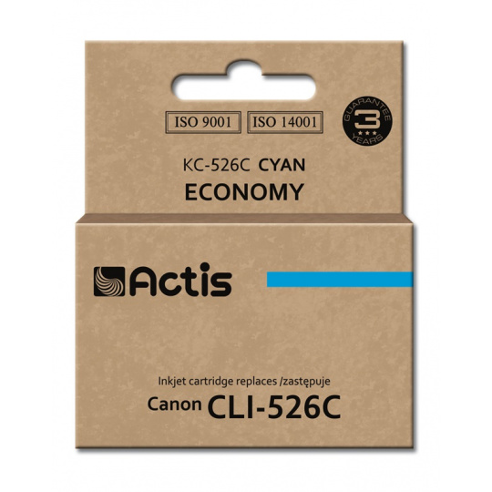 Actis Inkoust KC-526C (náhradní inkoust Canon CLI-526C; standardní; 10 ml; modrý)