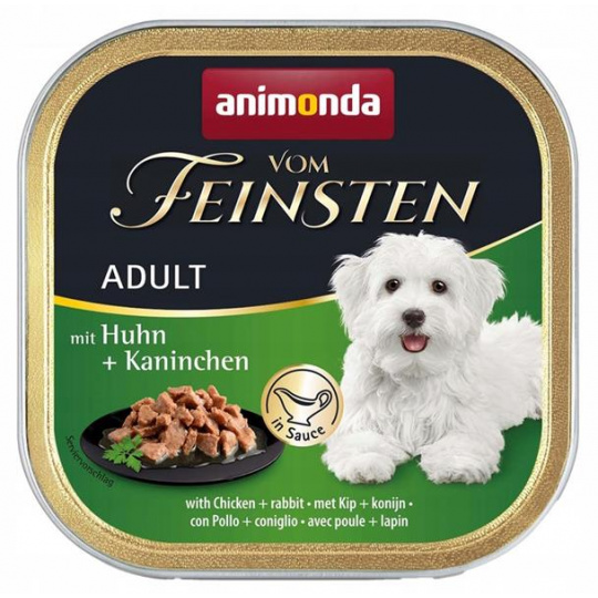 Animonda Vom Feinsten dog ADULT s kuracím mäsom + králik v omáčke 11 x 150 g