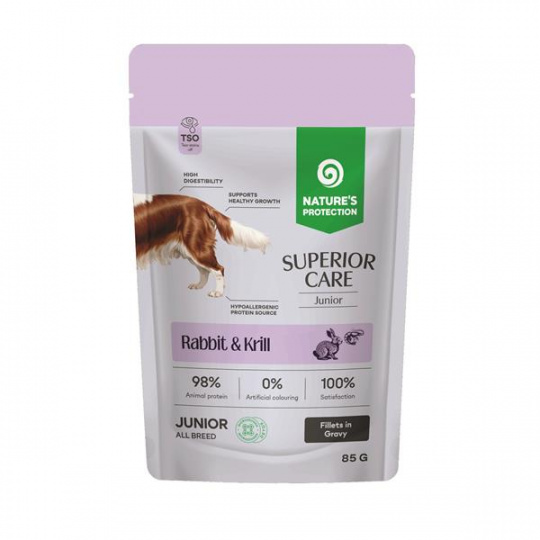 Natures P Superior care KAPSIČKA dog junior GF rabbit&krill 85 g Natures P Superior care KAPSIČKA dog junior GF rabbit&krill 85 g