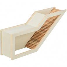 Pozorovací box s tunelom, 36 x 17 cm, prírodné drevo Pozorovací box s tunelom, 36 x 17 cm, prírodné drevo