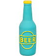 Beer bottle - pivná fľaša, latexová hračka so zvukom 12,5 cm, modrá