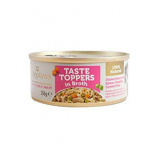 Applaws Dog konz. Toppers Broth kura s lososom 156g