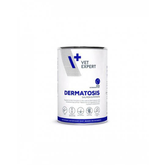 VetExpert VD dog 4T Dermatosis Salmon & Potatio konzerva 400 g