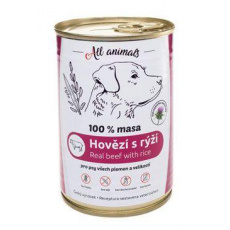 All Animals DOG konz. Hovädzie mleté s ryžou 400g