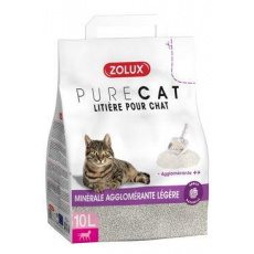Podstielka PURECAT mineral light clumping 10l Zolux