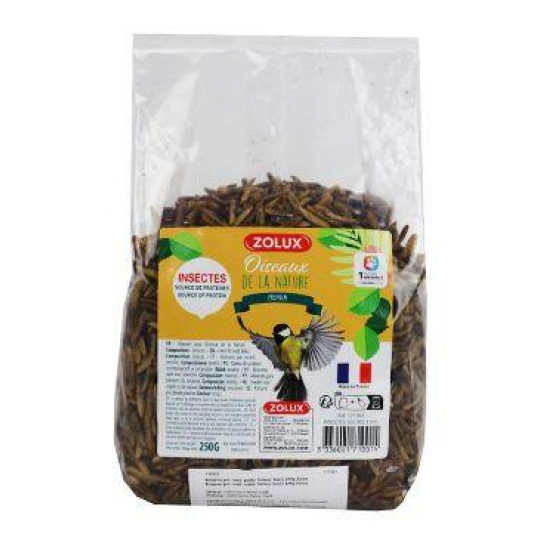 Krmivo pre vonk. vtáky Sušený hmyz 250g Zolux Krmivo pre vonk. vtáky Sušený hmyz 250g Zolux