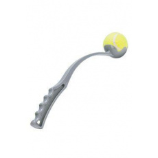 Hračka pes Hádzač loptičiek 32cm sivá KAR