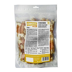 CARODO Dog poch. Kuracie mäso s vápnikovou kosťou 250g