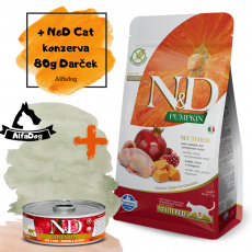 N&D Pumpkin CAT Neutered Quail & Pomegranate 5kg
