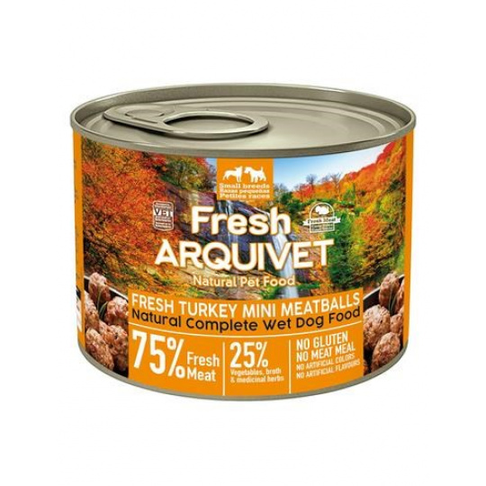 ARQUIVET Fresh Turkey Mini Meatballs - mokré krmivo pro psy - 200g