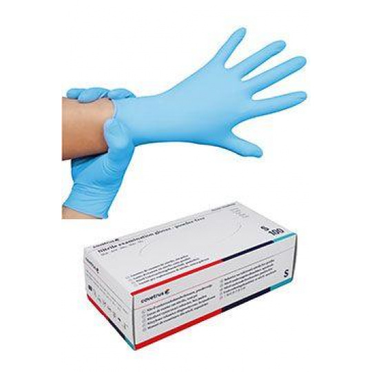 Rukavice hniezdo.vyš.CVET nitril S/100ks modré, pevné Rukavice hniezdo.vyš.CVET nitril S/100ks modré, pevné