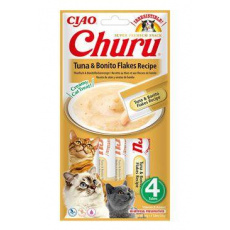 Churu Cat Tuna&Bonito Flakes Recept 4x14g Churu Cat Tuna&Bonito Flakes Recept 4x14g