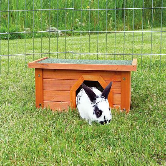 NATURA vonkajší domček pre malé zvieratá 40 x 20 x 28 cm, svetlohnedá