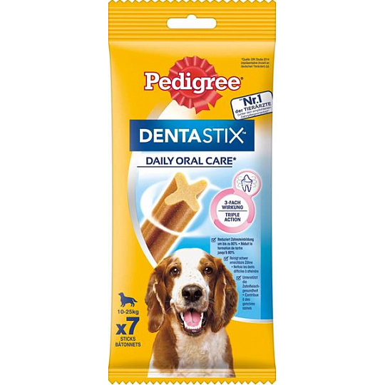 Pamlsok Mars PEDIGREE Denta Stix Medium 7 ks 180 g Pamlsok Mars PEDIGREE Denta Stix Medium 7 ks 180 g