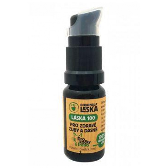 LÁSKA 100 Pre zdravé zuby a ďasná mačiek a fretiek 10ml LÁSKA 100 Pre zdravé zuby a ďasná mačiek a fretiek 10ml