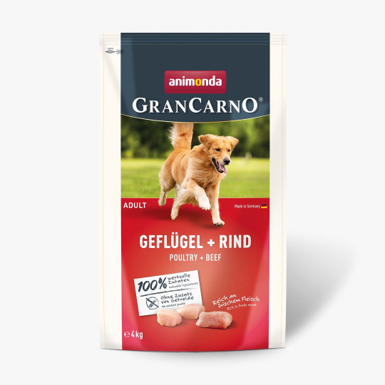 ANIMONDA Gran Carno Adult Drůbež s hovězím - suché krmivo pro psy - 4 kg