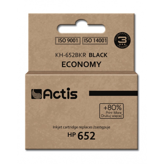 Actis KH-652BKR Inkoust (náhrada za HP 652 F6V25AE; standardní; 15 ml; černý)