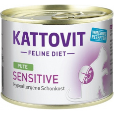 KATTOVIT Sensitive Turkey - mokré krmivo pro kočky - 185g