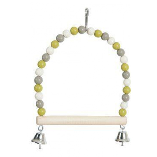 Hojdačka pre vtáky drevená s korálkami 22cm Zolux Hojdačka pre vtáky drevená s korálkami 22cm Zolux