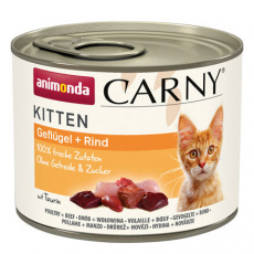 ANIMONDA konzerva CARNY Kitten - hydinové + hovädzie 200g
