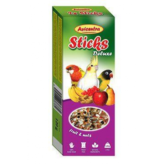 Avicentra tyčinky malý papagáj - ovocie+orech 2ks Avicentra tyčinky malý papagáj - ovocie+orech 2ks