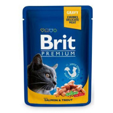 Brit Premium Cat kapsička s lososom a pstruhom 100g Brit Premium Cat kapsička s lososom a pstruhom 100g