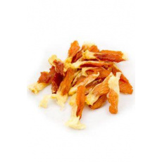 Pochúťka Králičie ucho obalené kuracím mäsom 100g Pochúťka Králičie ucho obalené kuracím mäsom 100g