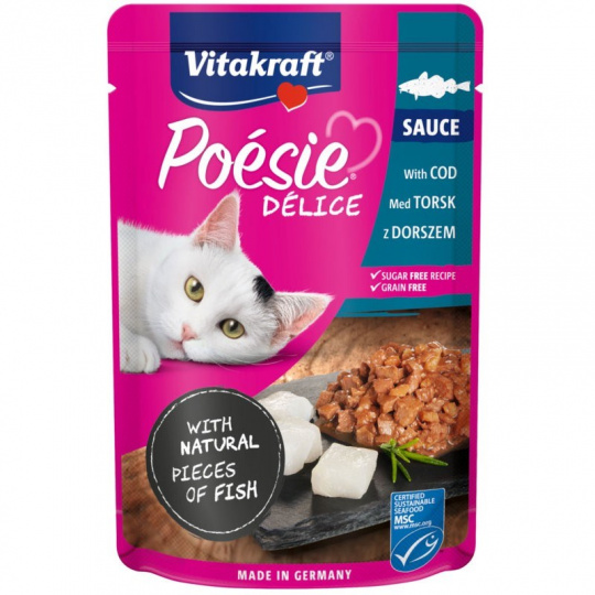 VITAKRAFT POESIE DELICE treska pro kočky - mokré krmivo pro kočky - 85 g