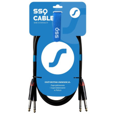 SSQ JSJS2 SS-1457 Kabel 2x Jack Stereo - 2x Jack Stereo 2 m Černá