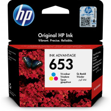 HP Tříbarevná originální inkoustová kazeta 653 Advantage