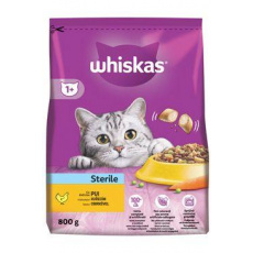 Whiskas Dry Sterile s kuracím mäsom 800g Whiskas Dry Sterile s kuracím mäsom 800g