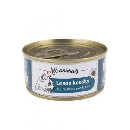 All Animals CAT konz. Losos kúsky 90g All Animals CAT konz. Losos kúsky 90g