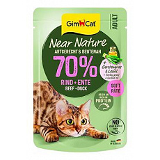 GimCat Near Nature kapsička hovädzie&kačica 85g GimCat Near Nature kapsička hovädzie&kačica 85g