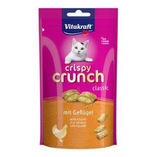 Vitakraft Cat poch. Crispy Crunch hydinové 60g Vitakraft Cat poch. Crispy Crunch hydinové 60g