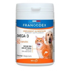 Francodex Omega 3 Capsules pes, mačka 60tab