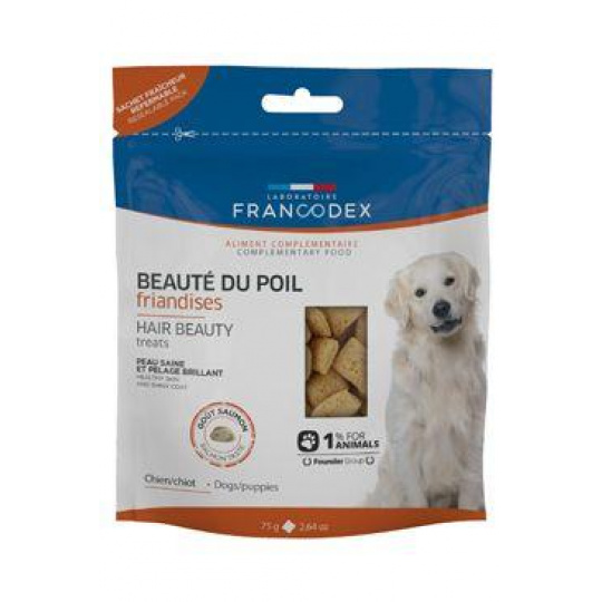 Francodex Pochúťka Hair Beauty pre psy a šteniatka 75g Francodex Pochúťka Hair Beauty pre psy a šteniatka 75g
