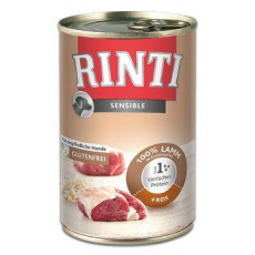 Rinti Dog Sensible konzerva jahňa+ryža 400g
