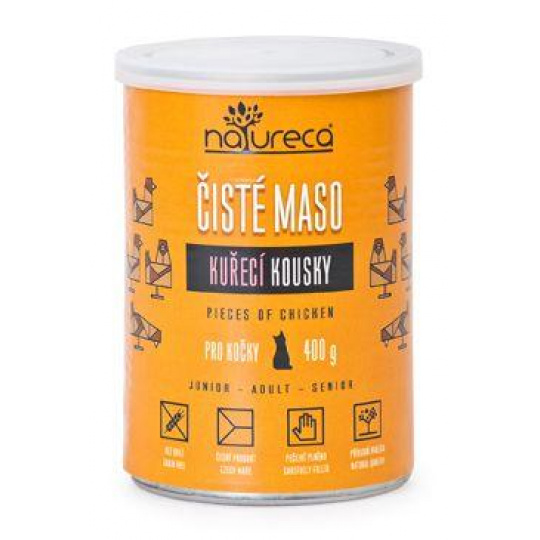 NATURECA konz. kuracie kúsky pre mačky 400g NATURECA konz. kuracie kúsky pre mačky 400g