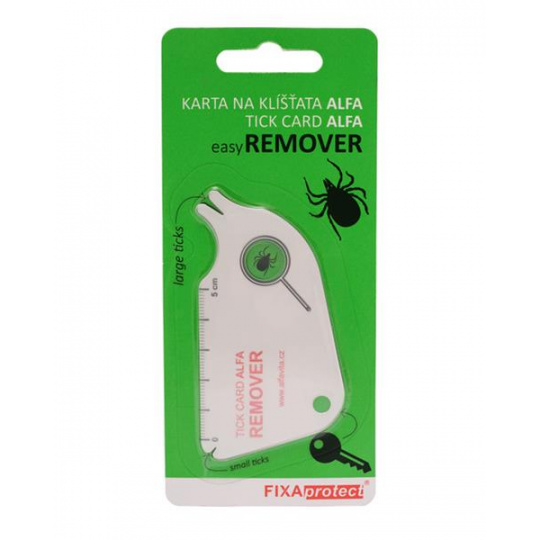 Karta na odstraňovanie kliešťov ALFA 1 ks Karta na odstraňovanie kliešťov ALFA 1 ks