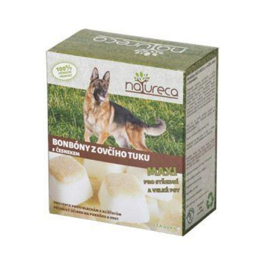 NATURECA Bonbóny z ovčieho tuku s cesnakom Maxi 250g NATURECA Bonbóny z ovčieho tuku s cesnakom Maxi 250g