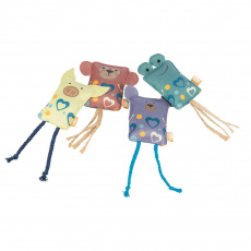 Hrací vankúšik so zvieracou tvárou, šuštivý, 10 cm, polyester