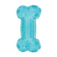 Hračka pes BONE TPR POP kosť 12cm tyrkys Zolux