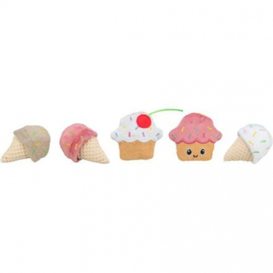 Zmrzlina / koláčik, hračka s catnipom, 7 cm, plyš, rôzne druhy Zmrzlina / koláčik, hračka s catnipom, 7 cm, plyš, rôzne druhy